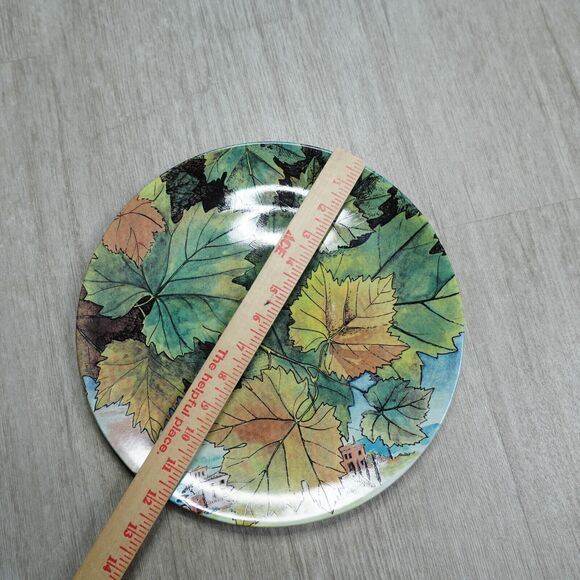 De Gien France Faiencerie "Feuillage" Cheese / Cake Server Plate 12" - Picture 3 of 5